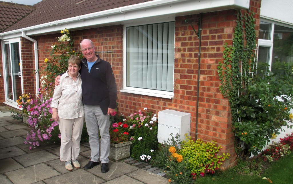 Lis and our best man Pete outside our bungalow by g3xbm