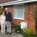 Lis and our best man Pete outside our bungalow by g3xbm