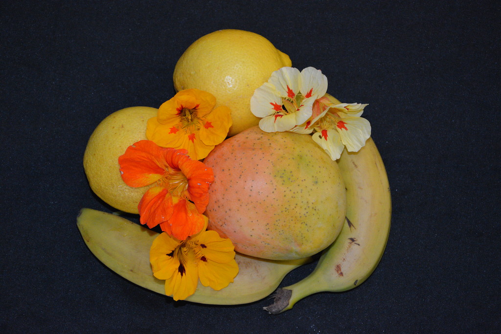 Yellow Fruit and Flowers DSC_0771 by merrelyn