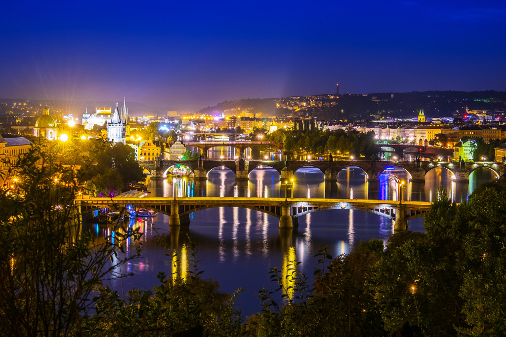 Day 239, Year 3 - Prague's Golden Bridges by stevecameras