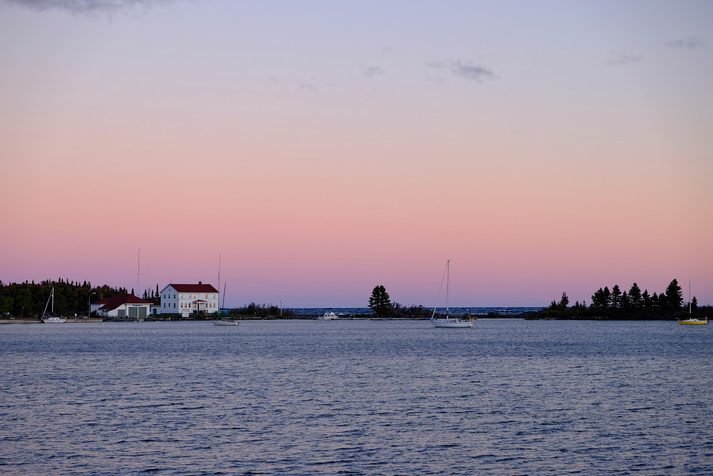 Grand Marais Harbor and Coast Guard Station by tosee