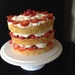 25 September 2015 Home made Victoria sponge cake with strawberries for Macmillans Worlds Biggest Coffee Morning by lavenderhouse