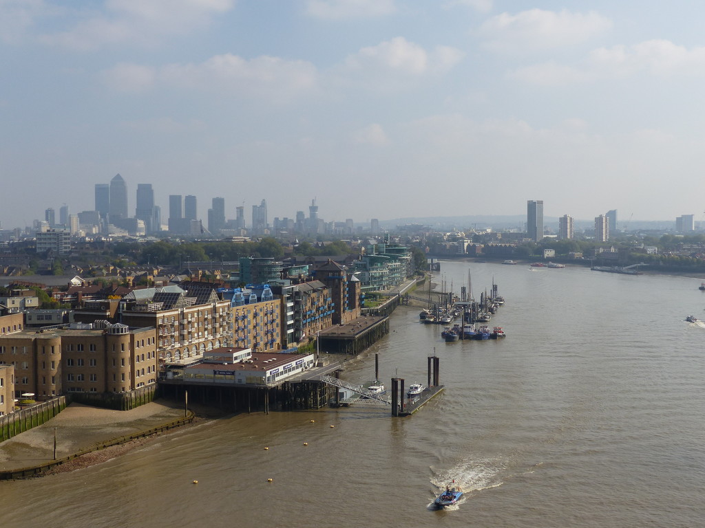 River Thames from Tower Bridge High Level Walkway by susiemc