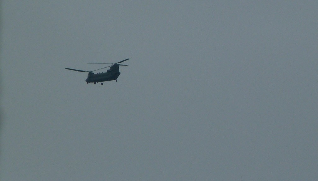 Chinook helicopter.  by shirleybankfarm