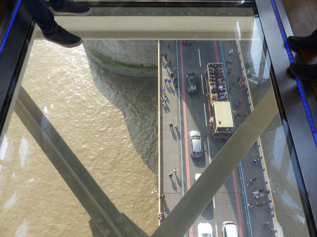 View Through Glass Walkway of Tower Bridge by susiemc