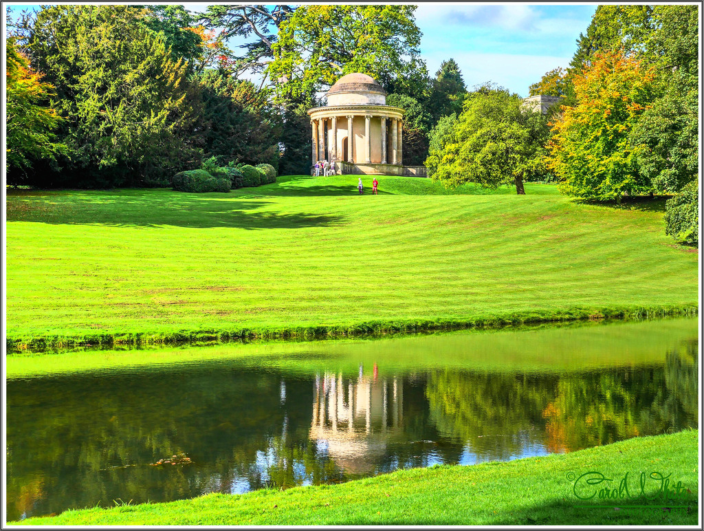 Reflection Of The Temple Of Ancient Virtue, Stowe Gardens by carolmw