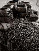 11th Oct 2015 - Ropes and pots in sepia