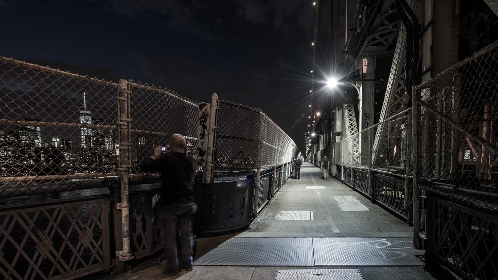 Photographers at Work on Manhattan Bridge by taffy