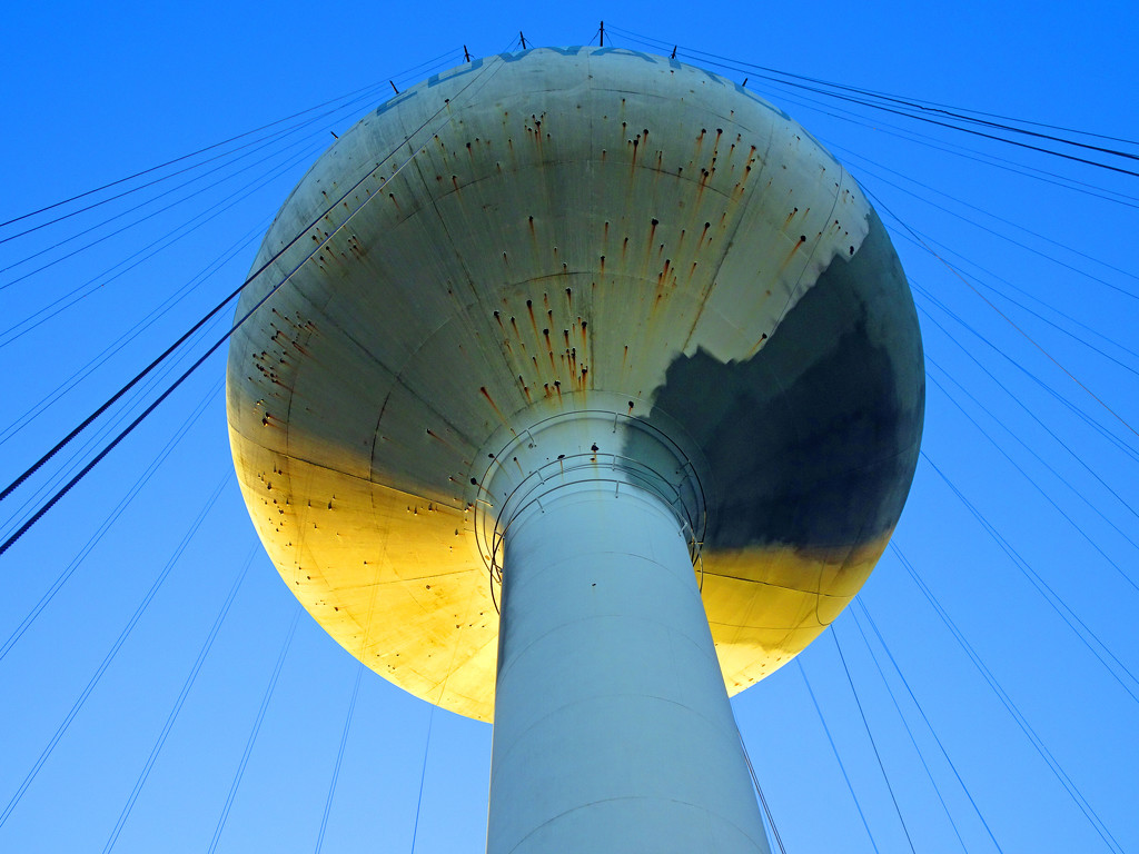 Water Tower under Wires by jae_at_wits_end