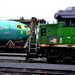 Green Train and an Airplane by stephomy