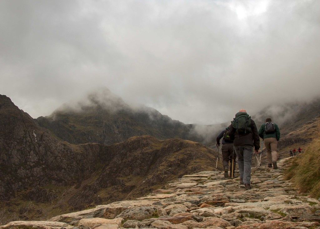 Climbing Mount Snowden  by shepherdmanswife