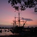 Sunset over HMS Warrior by davemockford