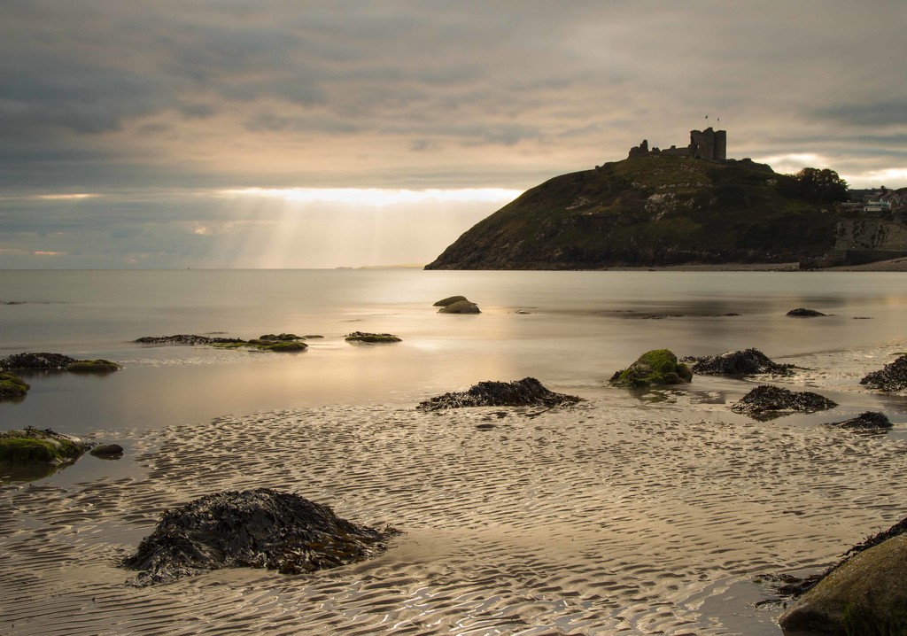 Cricceth Castle at sunset by shepherdmanswife