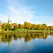 Autumn at Nidelven( river Nid ) and Nidaros Cathedral by elisasaeter