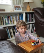 23rd Oct 2015 - Edward with his new Lego Train