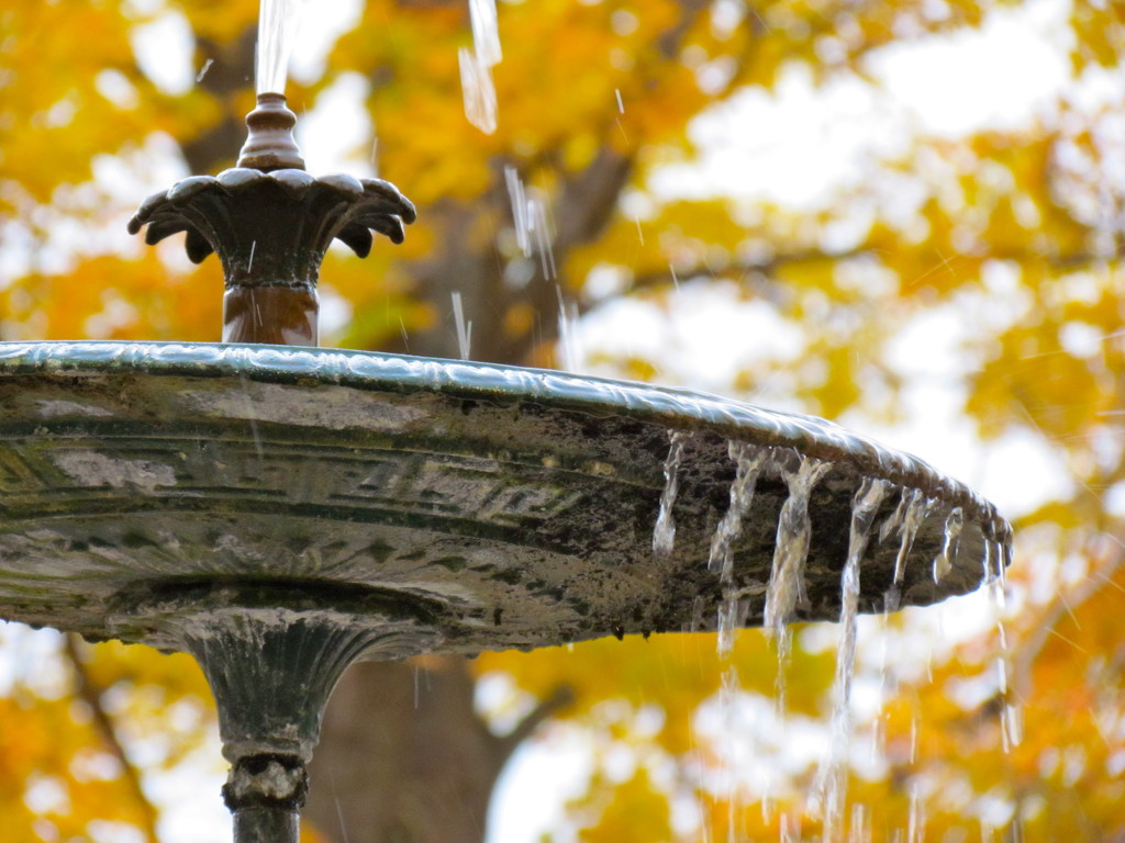 Grant Park Fountain in Fall by juletee
