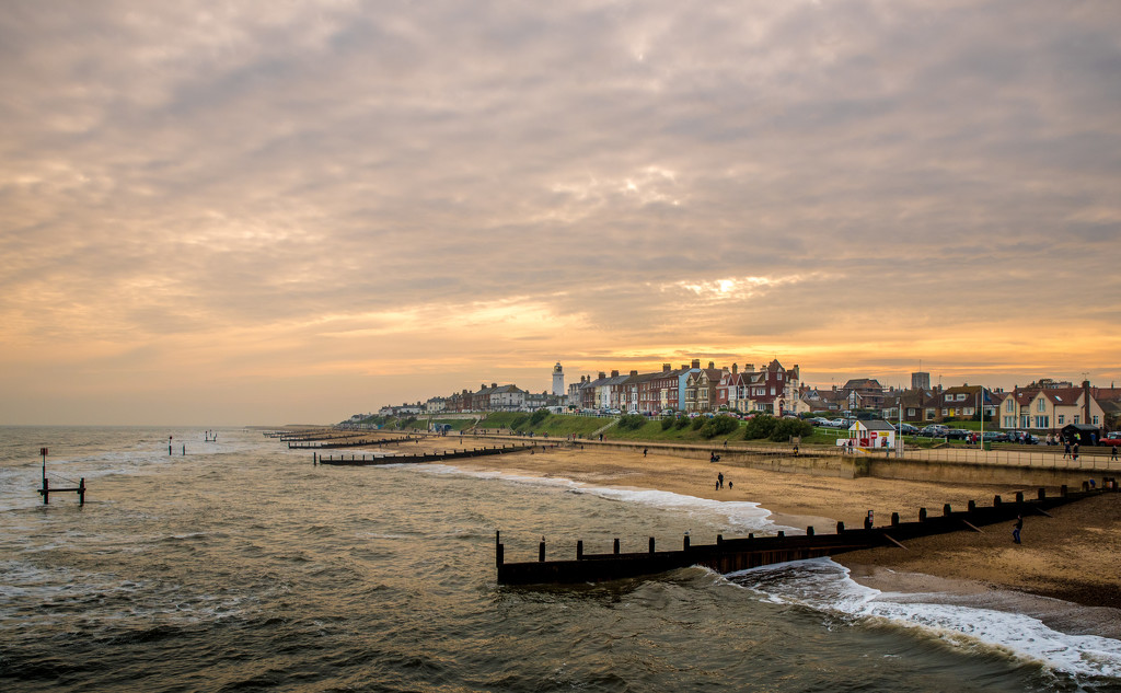 Southwold Beach & Promenade at Sunset by vignouse