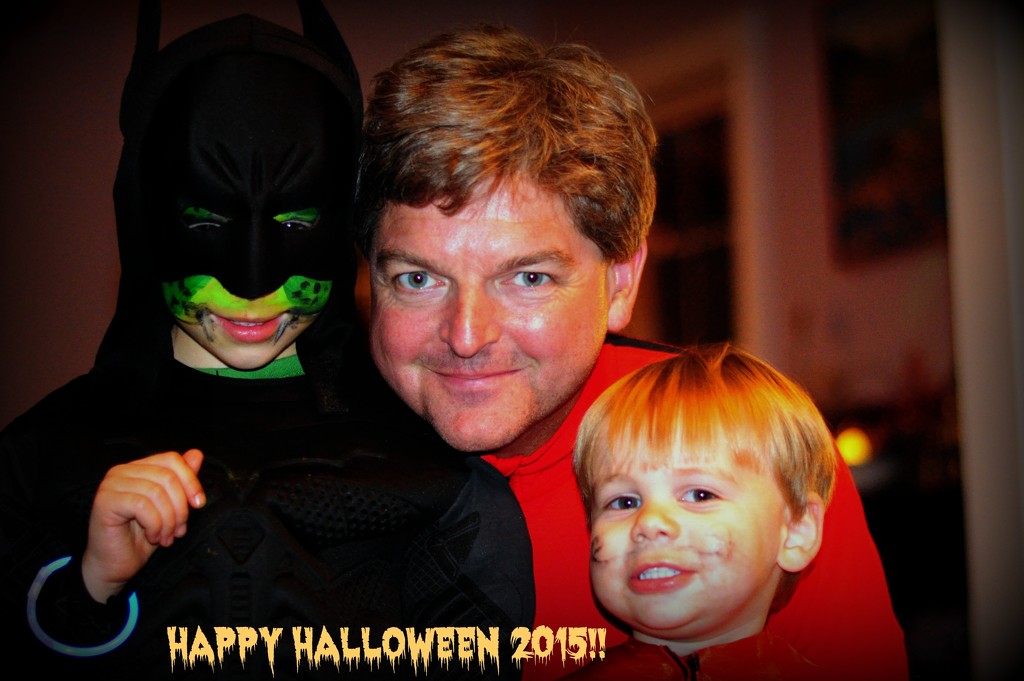 My husband and our favorite trick or treaters!! by dianen