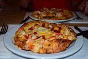 4th Nov 2015 - great seafood pizza on the road!