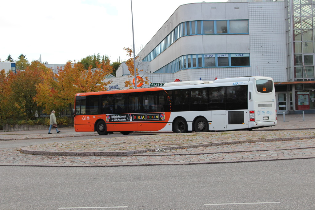 Helsinki Book Fair advertisement on a bus by annelis