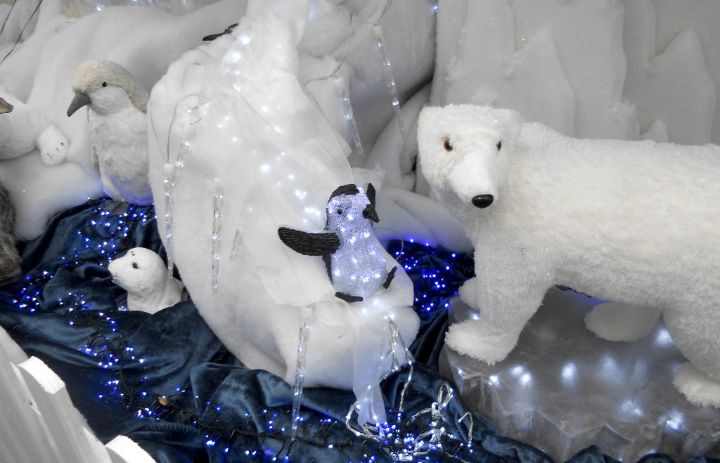 Penguin and Polar Bears by arkensiel
