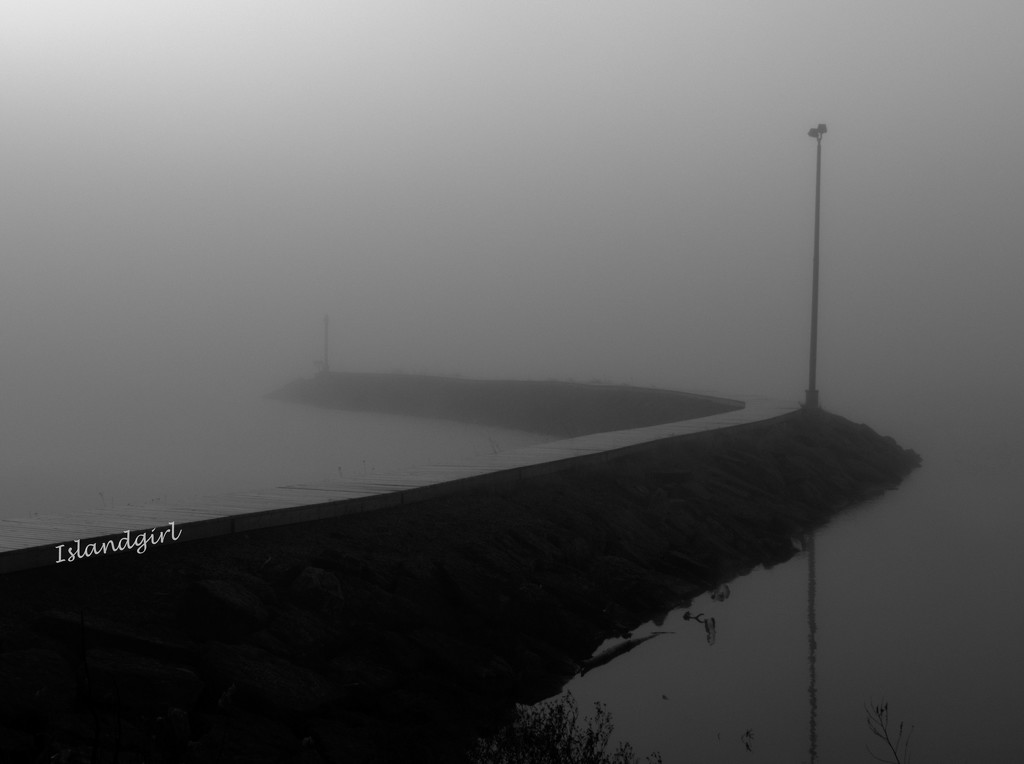 The Jetty in the Fog this morning  by radiogirl