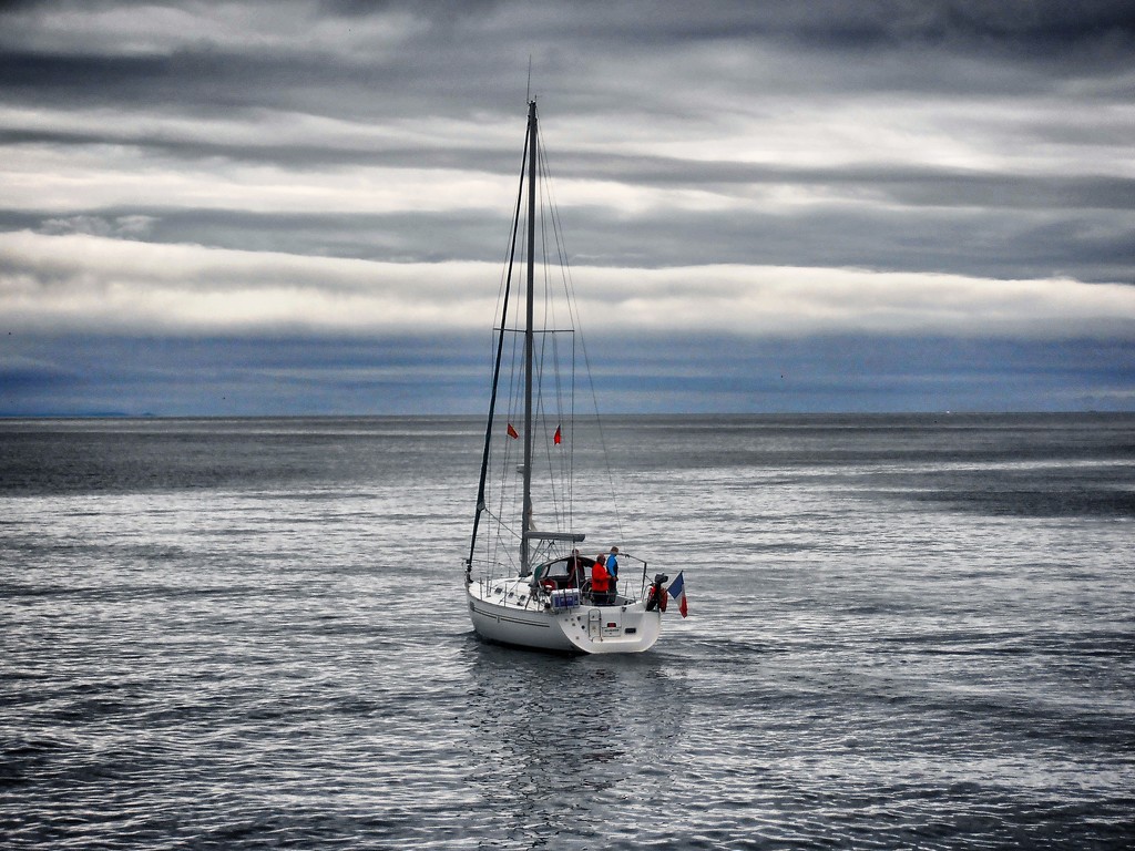 Flashback - A little boat in a great big sea.  by swillinbillyflynn