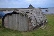 17th Nov 2015 - Boat shed and castle, Lindisfarne