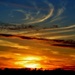 Blue Sky Streaked With Beautiful Sunset by lynnz