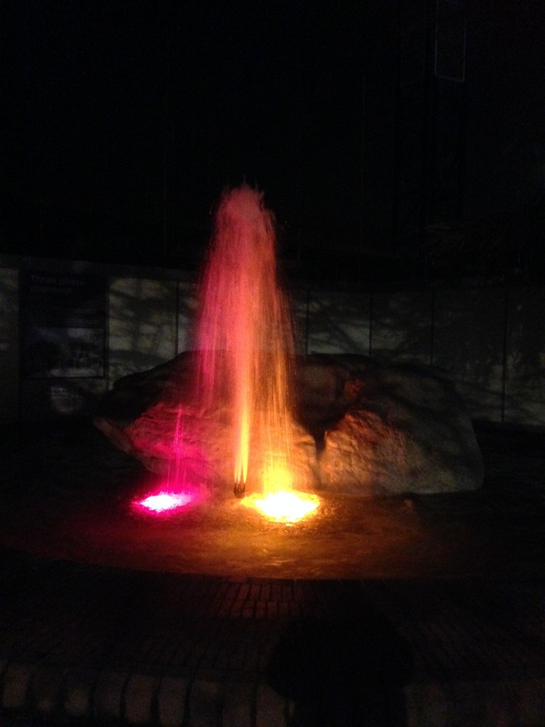 Lighting on fountain Maidenhead  by denidouble