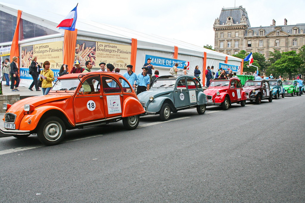 A Conga Line of Citroens by terryliv