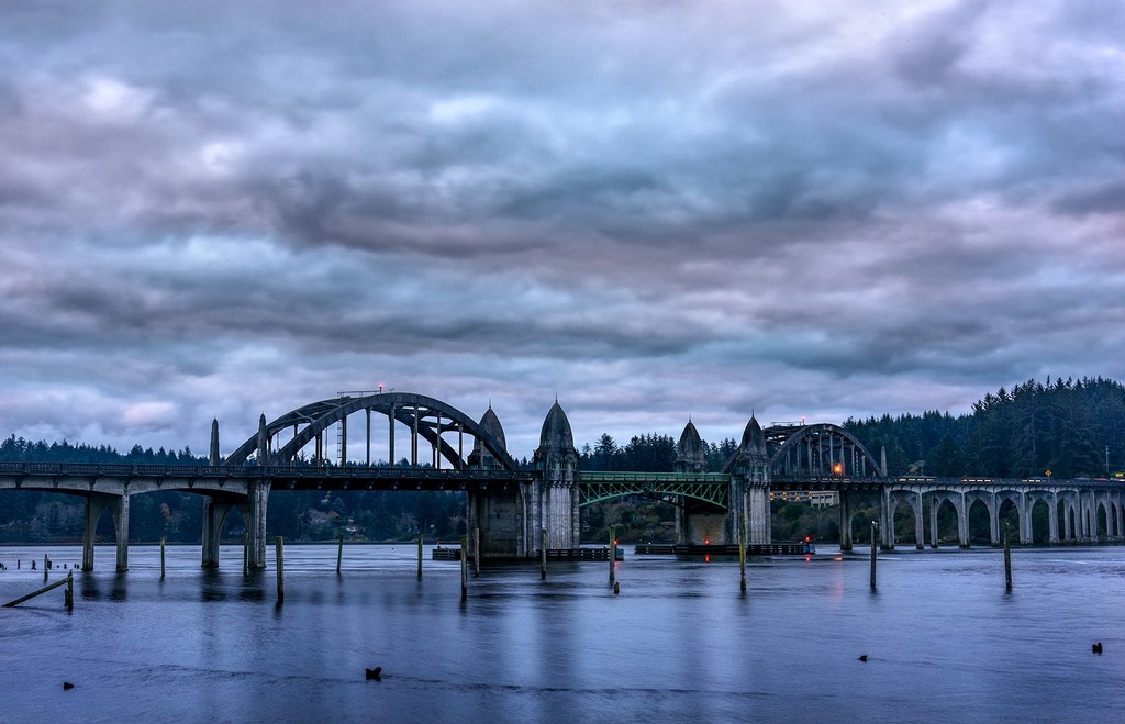 Bridge at Cloudy Dawn  by jgpittenger