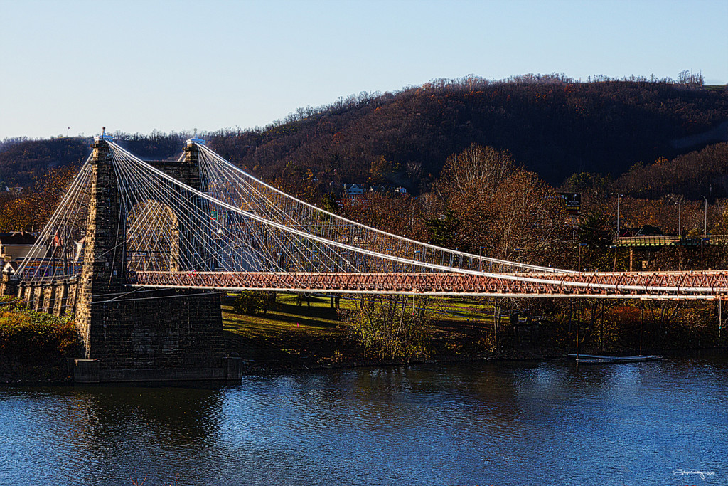 Wheeling, West Virginia Suspension Bridge II by skipt07