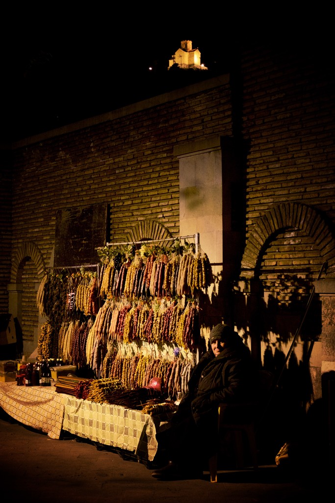 Nighttime Vendor by jyokota