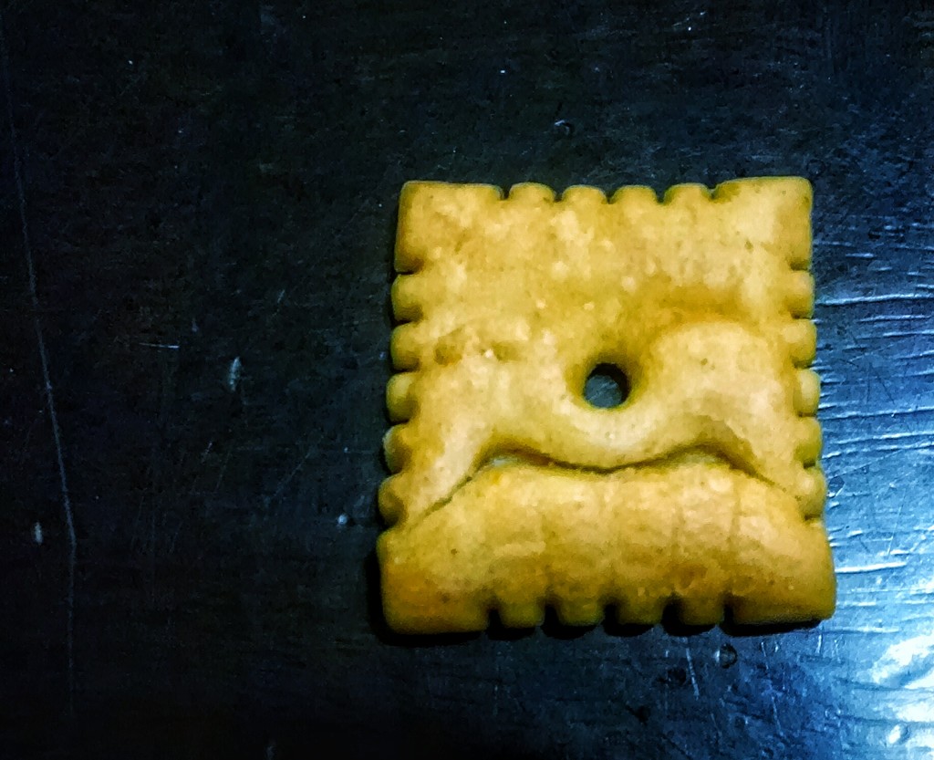 Grumpy cheese cracker by scottmurr