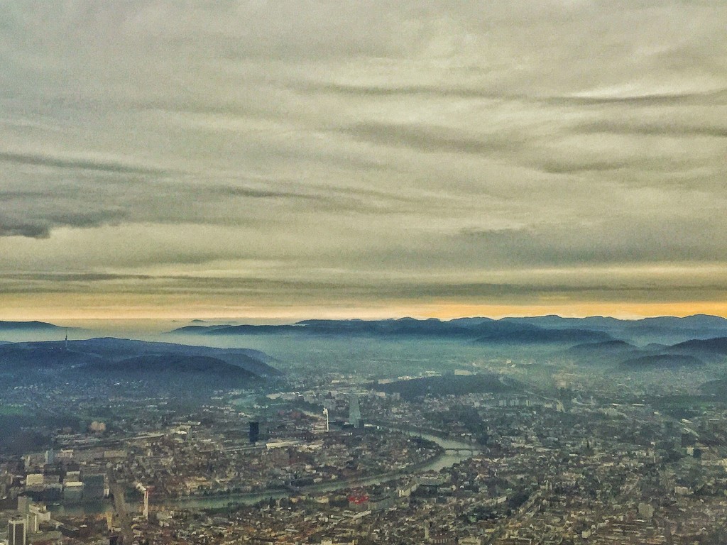 Basel from the plane.  by cocobella
