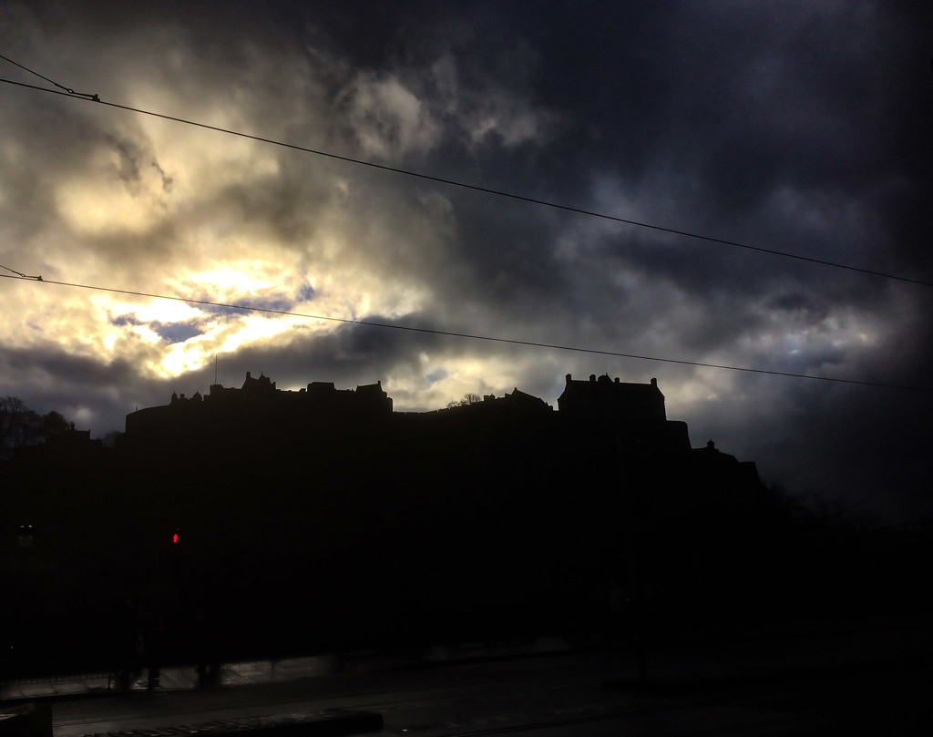 Edinburgh Castle at dusk by frequentframes