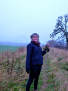 13th Dec 2015 - Daughter Jane collecting holly....