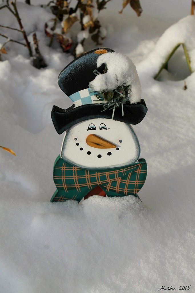 Buried Snowman by harbie