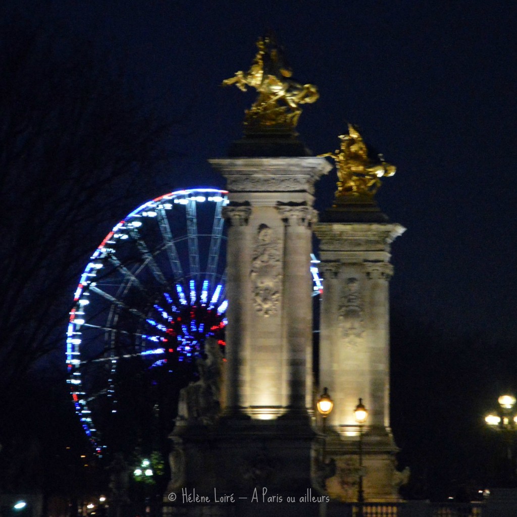 Pont Alewandre III and Ferris wheel  by parisouailleurs