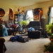 Living Room with dog and blankets (and decorations) by francoise