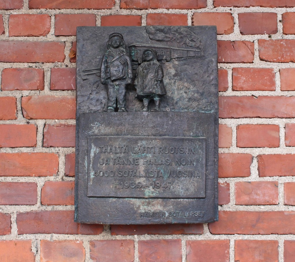 The memorial plaque for the Finnish War Children by annelis