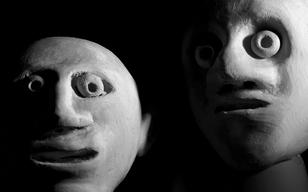 Two clay heads by davidrobinson