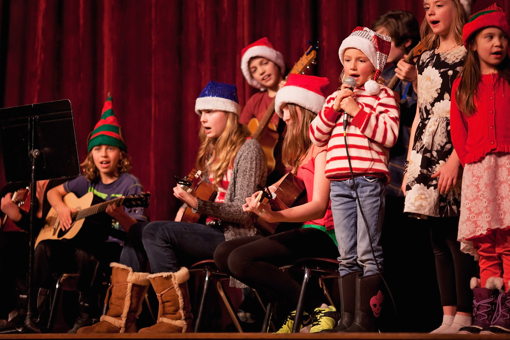 Playing and singing at the Christmas concert by kiwichick