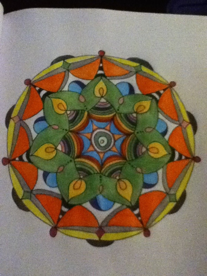 A colouring pencilled Mandala. by grace55