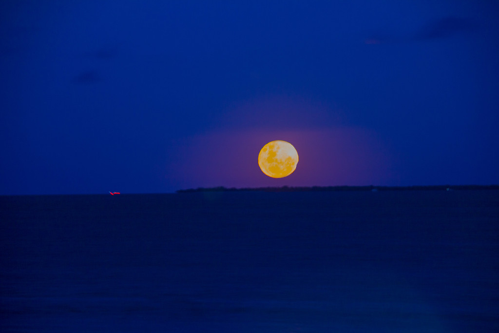 Moon over Moreton Bay by corymbia