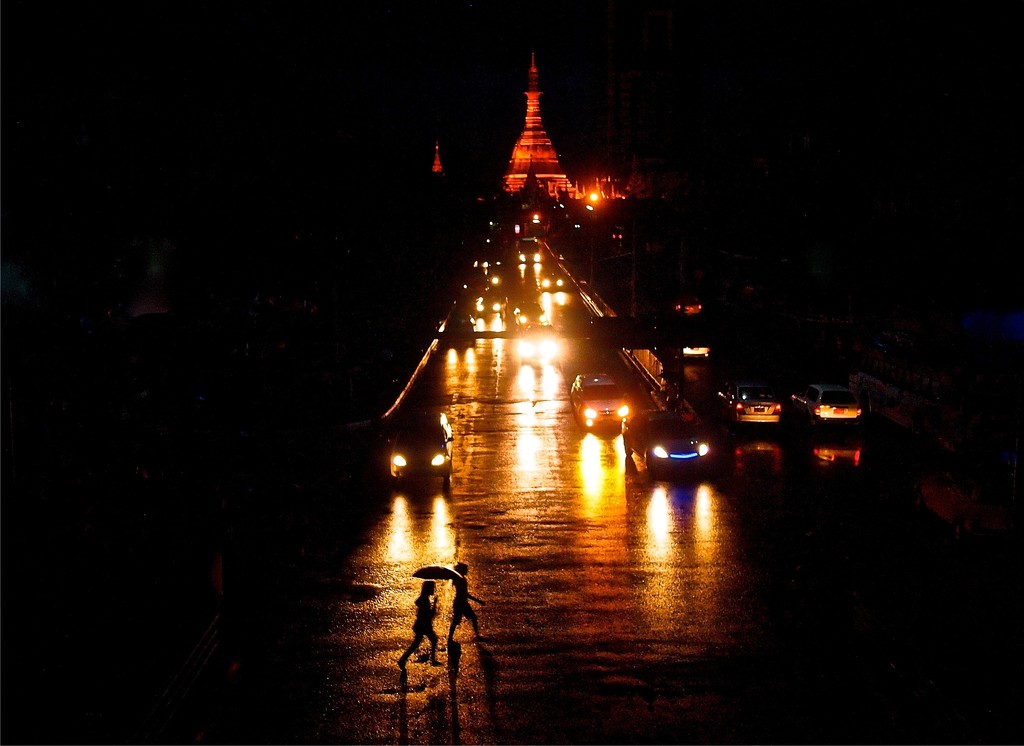 A Rainy Night in Old Yangon by redy4et