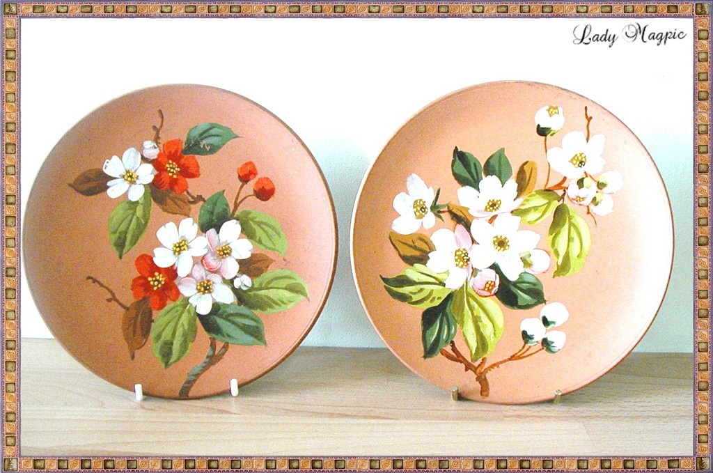 Victorian Hand Painted plates. by ladymagpie
