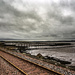 Railway and pier at Culross by frequentframes