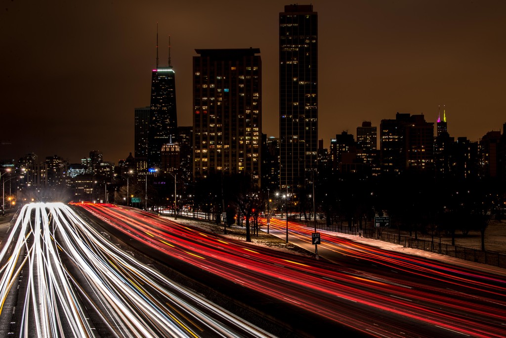 Trails on Lake Shore Drive by taffy